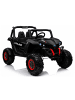 LEAN TOYS Kinderfahrzeug Jeep XMX603 Schwarz MP4 EVA-Reifen Ledersitz