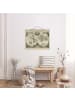 WALLART Stoffbild - Vintage Weltkarte Antike Illustration in Creme-Beige