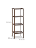 relaxdays Badregal in Dunkelbraun - (B)34,5 x (H)110 x (T)33 cm