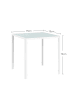 HOMCOM Esstisch-75L x 75B x 75H cm-Weiß