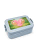 Mr. & Mrs. Panda Lunch Box Faultiere Herz Design ohne Spruch in Blau Pastell