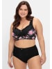 sheego BH ohne Bügel in schwarz-bedruckt