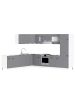 VCM  Ofenschrank Breite 60 cm Küche Fasola in Weiß / Anthrazit