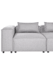 Beliani Ecksofa BRANDE in Grau - (W) 330 x (H) 70 x (L) 184 cm