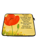 Mr. & Mrs. Panda Laptop Case Blume Mohnblume Design mit Spruch in Weiß
