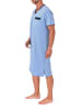 NORMANN Kurzarm Nachthemd Übergröße in hellblau