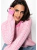 SASSYCLASSY Gestreifter Pullover in Rosa