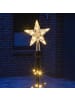 MARELIDA LED Lichterbaum mit Sternspitze 6 Stränge für Außen H: 2,4m in schwarz