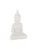 relaxdays Buddha-Figur in Weiß - (H)17 cm