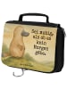 Mr. & Mrs. Panda Toiletry Bag Schnabeltier Mut Design mit Spruch in Weiß