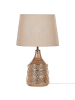 Beliani Tischleuchten WARI in Braun/Beige - (W) 29 x (H) 47 x (L) 29 cm