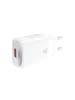 XO XO Wandladegerät CE19 QC 18W 1x USB weiß + USB-C-Kabel