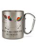Mr. & Mrs. Panda Thermobecher Einhorn Happy mit Spruch in Silber