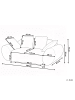 Beliani 2-Sitzer Sofa RINGEL in Beige/Braun - (W) 189 x (H) 75 x (L) 87 cm