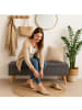 relaxdays Sitzbank in Grau  - (B)110 x (H)40 x (T)40 cm