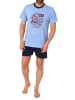 NORMANN Kurze shorty Schlafanzug - 74941 in blau