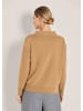 MADELEINE Eleganter Strickpullover mit Stehkragen in caramel