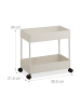 relaxdays Rollwagen in Weiß - (B)39,5 x (H)38 x (T)21,5 cm