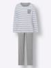 Sieh an! Schlafanzug in weiß-grau-meliert