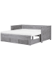 Beliani Tagesbett CAHORS in Grau - (W) 186 x (H) 72 x (L) 209 cm