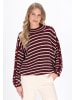 DreiMaster Maritim Women Sweater in wine red offwhite