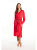 faina Midi Langarmkleid in Rot