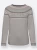 WITT WEIDEN Pullover in grau-meliert-gemustert