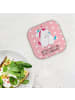 Mr. & Mrs. Panda Glasuntersetzer Einhorn Mitteilung mit Spruch in Rot Pastell