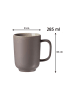 Ritzenhoff & Breker 6er Set Kaffeebecher Jasper in – 285 ml in taupe