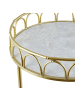Beliani Servierwagen SHAFTER in Gold/Weiß - (W) 48 x (H) 80 x (L) 48 cm