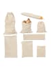 relaxdays 8tlg. Brotbeutel-Set in Beige