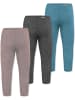 Normani Outdoor Sports 3er Pack Baby Merino Unterhose mit Füßen in Blau/Anthrazit/Rosa