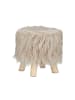 relaxdays Fellhocker in Braun - (B)31 x (H)30 x (T)31 cm