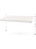 COSTWAY Klemmmarkise 400 cm ohne Bohren in Beige