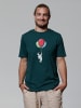 wat? Apparel T-Shirt Little Balloon Astronaut in Dunkelgrün