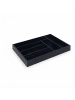 relaxdays Besteckkasten in Schwarz - (B)35,5 x (H)5 x (T)25,5 cm