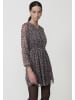 KOROSHI Kurzes bedrucktes Minikleid mit langen Ärmeln in bunt