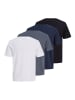 Jack & Jones 4er-Pack T-shirt in Turbulence