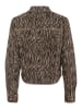 Kaffe Langarm - Hemd KAleondra Tight fit in Feather Gray / Black Animal