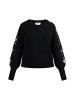 myMo Damen Strickpullover in Schwarz