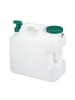 relaxdays Wasserkanister in Weiß/ Grün - 20 Liter