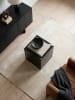 KADIMA DESIGN Couchtisch MONOBLOC 40x40x45 cm Hochglanz mit Marmor Optik, in Schwarz