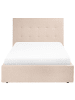 Beliani Bettgestell LORIENT in Beige - (W) 137 x (H) 112 x (L) 216 cm