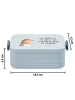 Mr. & Mrs. Panda Lunch Box Igel Wein Motiv mit Spruch in Blau Pastell