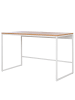 home24 home24 Schreibtisch (1er Set) - Weiß - MDF & Metall - 120.0 x 75.0 x 60.0 cm in Eiche