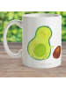 Mr. & Mrs. Panda Kindertasse Avocado Kern rollt ohne Spruch in Weiß