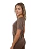 Stark Soul® Sport Shirt Damen Racer - Seamless Laufshirt in deep taupe