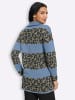 Sieh an! Jacquard-Strickjacke in bleu-graphit-gemustert