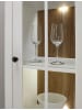 Furn.Design Vitrine weiß Pinie, Eiche hell Landhaus, Vitrinenschrank 90 x 198 cm
