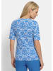 GOLDNER Viskoseshirt mit femininem Ornamentmuster in blau / weiß / gemustert